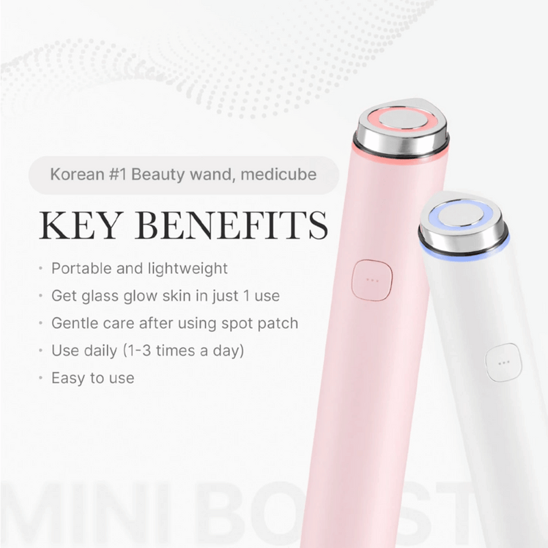 MedicuBe Age‑R Booster Pro – Appareil facial à lumière rouge et EMS